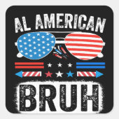 All American Bruh Funny Patriotic Meme Sticker (Vorderseite)