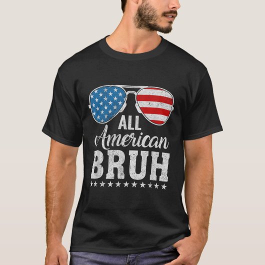 All American Bruh Matching Family Patriotic 4. T-Shirt (Vorderseite)
