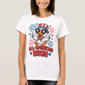 All American Bruh Patriotic Duck 4. Juli T-Shirt (Vorderseite)