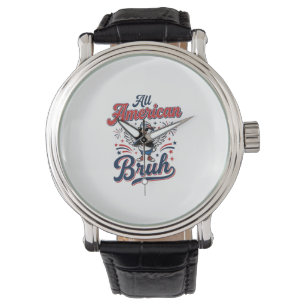 All American Bruh Patriotischer Enten-Vintage-Shir Armbanduhr