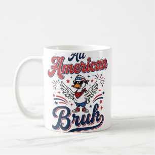 All American Bruh Patriotischer Enten Vintage-Shir Kaffeetasse