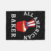 All American Byker Patriotic 4. Juli USA Cupca Fleecedecke (Vorderseite (Horizontal))