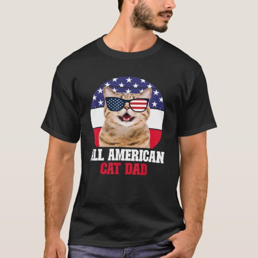 All American Cat Vater T-Shirt (Vorderseite)