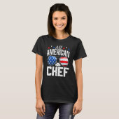 All American Chef 4th Of July American Flag T-Shirt (Vorne ganz)