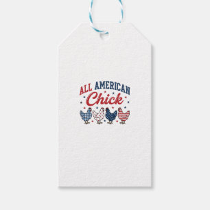 All American Chick Patriotisches Hühner-Shirt-Desi Geschenkanhänger