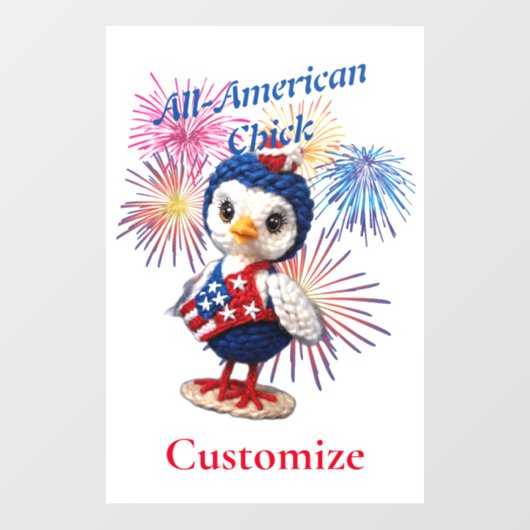 All-American Chick Thunder_Cove Fensteraufkleber (Blatt)