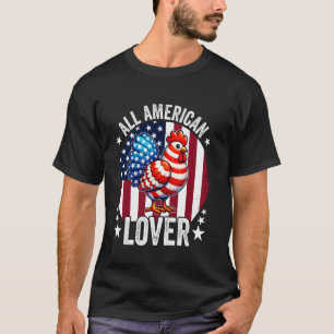 All American Chicken Lovers 4. Juli USA-Flagge G T-Shirt