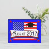 All American Class of 2017 Graduation Invitations Einladung (Stehend Vorderseite)
