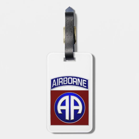 All American Combat Patch für die 82. Im Flugzeug Gepäckanhänger (Rückseite vertikal)