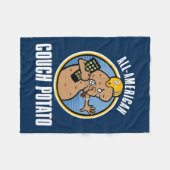 All-American Couch Potato Fleecedecke (Vorderseite (Horizontal))