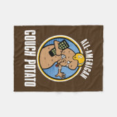 All-American Couch Potato Fleecedecke (Vorderseite (Horizontal))