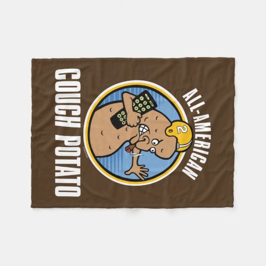 All-American Couch Potato Fleecedecke (Vorderseite (Horizontal))