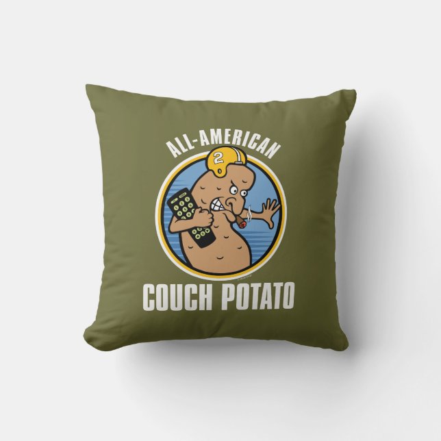All-American Couch Potato Throw Kissen (Vorderseite)