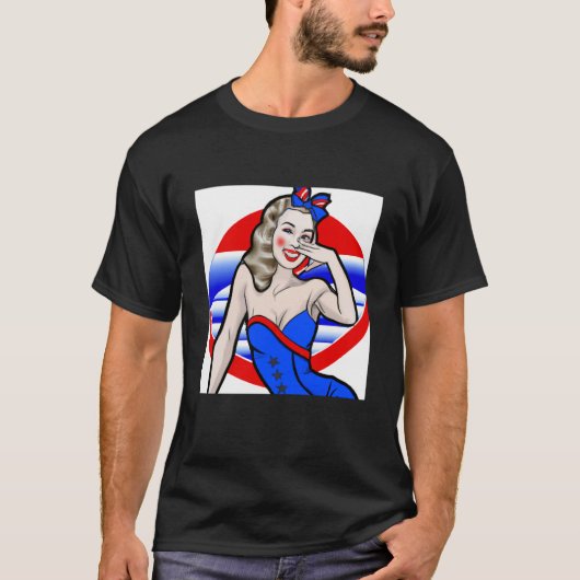All American Cutie Independence day July 4 Patriot T-Shirt (Vorderseite)