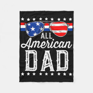 All American Dad 4. Juli Vatertag Sungles Fleecedecke