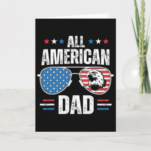All American Dad 4. Juli Vatertag Sungles  Karte