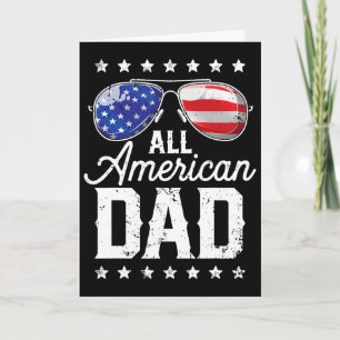 All American Dad 4. Juli Vatertag Sungles Karte