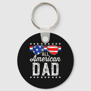 All American Dad 4. Juli Vatertag Sungles Schlüsselanhänger