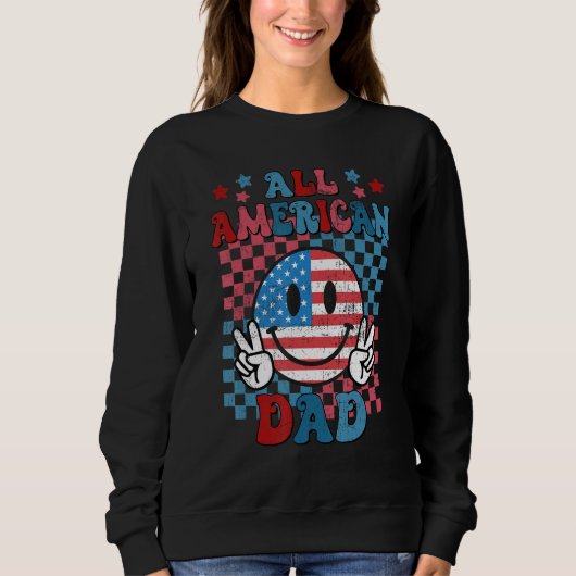 All American Dad Matching Family 4th of July Ameri Sweatshirt (Vorderseite)
