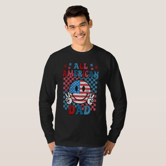 All American Dad Matching Family 4th of July Ameri T-Shirt (Vorne ganz)