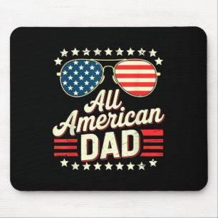 All American Dad Retro USA-Flagge Sonnenbrille 4. Mousepad