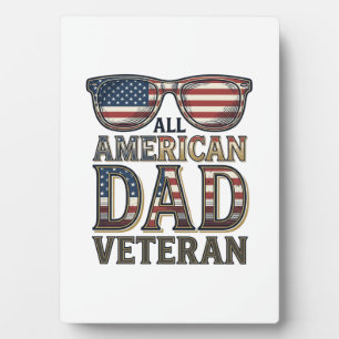 All American Dad Veteran Patrioten Sonnenbrille T- Fotoplatte