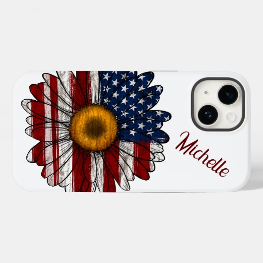 All American Daisy Teacher Case-Mate iPhone Hülle (Rückseite (Horizontal))