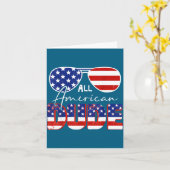 All American Dude 4. Juli Design Karte (Gelbe Blume)