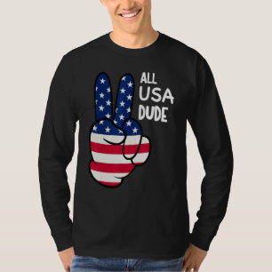 All American Dude 4. Juli Jungen Kinder Hand Famil T-Shirt
