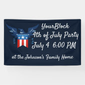 All American Eagle & Flag Patriotic Banner (Horizontal)