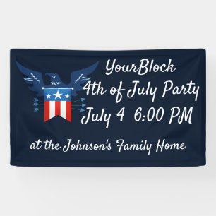 All American Eagle & Flag Patriotic Banner