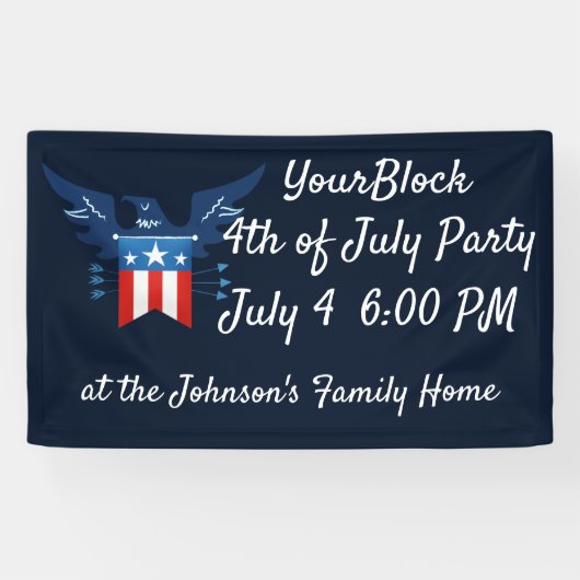 All American Eagle & Flag Patriotic Banner (Horizontal)