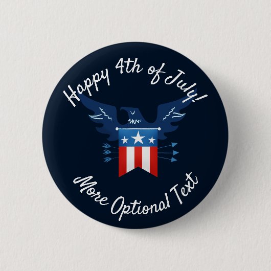 All American Eagle & Flag Patriotic Button (Vorderseite)