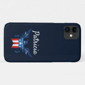 All American Eagle & Flag Patriotic Case-Mate iPhone Hülle (Rückseite (Horizontal))