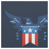 All American Eagle & Flag Patriotic Fabric Stoff (Nahaufnahme)