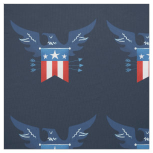 All American Eagle & Flag Patriotic Fabric Stoff