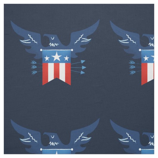 All American Eagle & Flag Patriotic Fabric Stoff (Muster)
