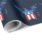 All American Eagle & Flag Patriotic Geschenkpapier (Rolleneckpunkt)