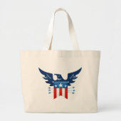 All American Eagle & Flag Patriotic Jumbo Stoffbeutel (Vorne)