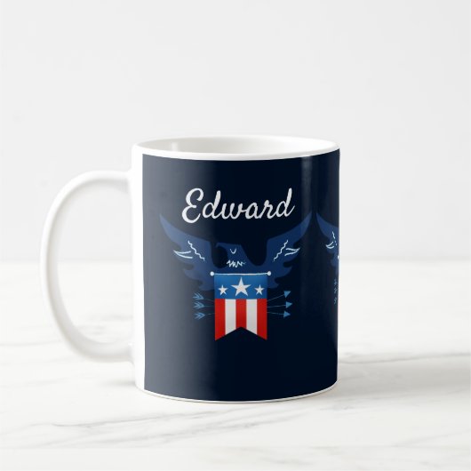 All American Eagle & Flag Patriotic Kaffeetasse (Links)