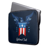 All American Eagle & Flag Patriotic Laptopschutzhülle (Vorderseite Links)