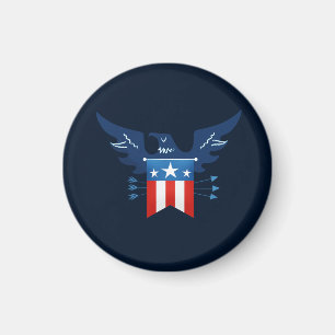 All American Eagle & Flag Patriotic Magnet