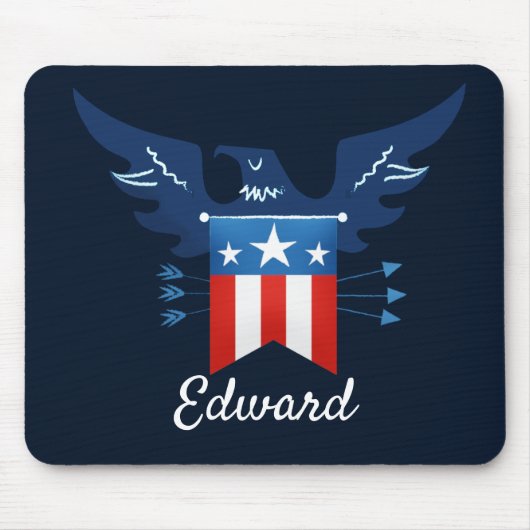 All American Eagle & Flag Patriotic Mousepad (Vorne)