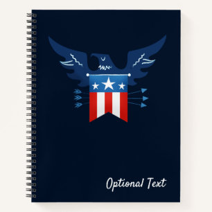 All American Eagle & Flag Patriotic Notizblock