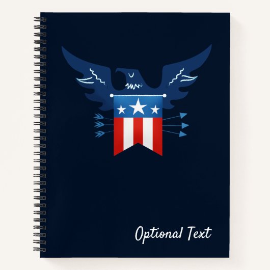 All American Eagle & Flag Patriotic Notizblock (Vorderseite)