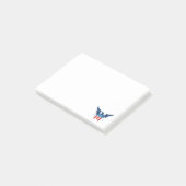All American Eagle & Flag Patriotic Post-it Klebezettel (angewinkelt)