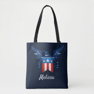 All American Eagle & Flag Patriotic Tasche