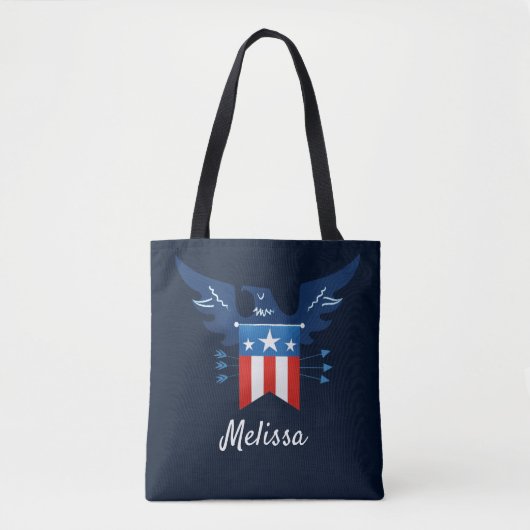 All American Eagle & Flag Patriotic Tasche (Vorderseite)