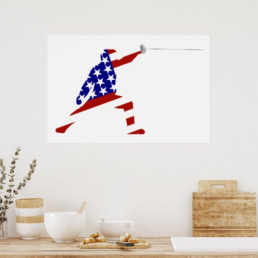 All-American Fencer / Fencing Poster (Küche)