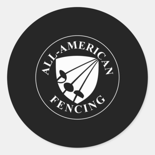 All-American Fencing Academy Team Runder Aufkleber (Vorderseite)